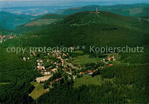 AK / Ansichtskarte Hahnenklee Bockswiese_Harz Fliegeraufnahme mit Jugendherberge Bockswiese Hahnenklee Bockswiese
