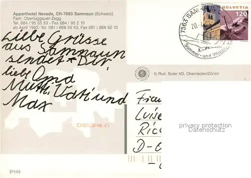 AK / Ansichtskarte Samnaun_Dorf Apparthotel Nevada Samnaun Dorf