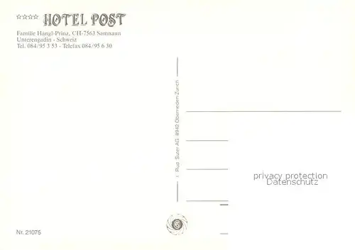 AK / Ansichtskarte Samnaun_Dorf Hotel Post Samnaun Dorf