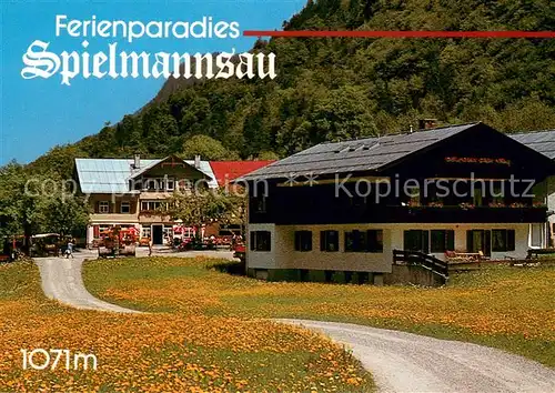 AK / Ansichtskarte Oberstdorf Berggasthof Spielmannsau Oberstdorf