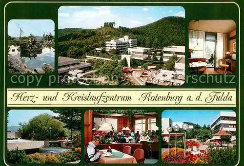 AK / Ansichtskarte Rotenburg_Fulda Herz und Kreislaufzentrum Park Gastraeume  Rotenburg Fulda
