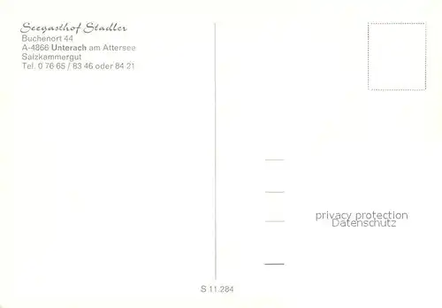 AK / Ansichtskarte Unterach_Attersee Seegasthof Stadler Segelboot Unterach Attersee