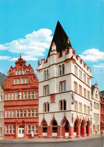 AK / Ansichtskarte Trier Steipe mit Marktbrunnen Trier