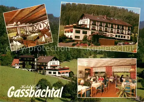 AK / Ansichtskarte Gras Ellenbach Hotel Cafe Gassbachtal Gastraeume Gras Ellenbach