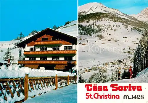 AK / Ansichtskarte St_Christina_Groeden Cesa Soriva Residence Ferienwohnungen Winter in den Dolomiten 