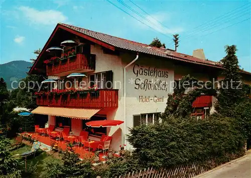 AK / Ansichtskarte Oberammergau Gaestehaus Schoenblick Hotel garni Oberammergau