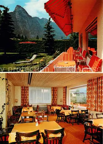 AK / Ansichtskarte Oberammergau Gaestehaus Schoenblick Hotel garni Gastraum Alpenblick Oberammergau