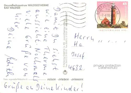 AK / Ansichtskarte Bad_Waldsee Gesundheitszentrum Waldseetherme Thermalbad Bad_Waldsee