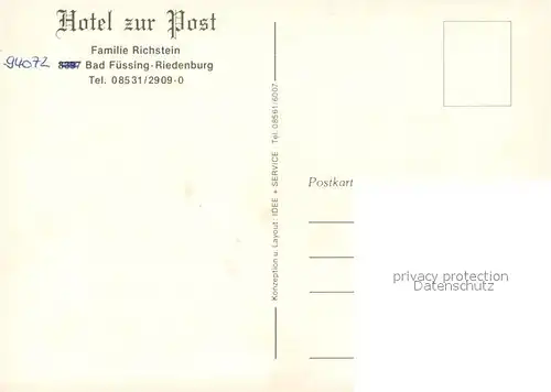 AK / Ansichtskarte Riedenburg_Bad_Fuessing Hotel zur Post Terrasse Tanzveranstaltung Riedenburg_Bad_Fuessing