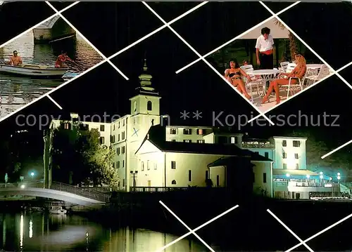 AK / Ansichtskarte Crikvenica_Kroatien Hotel Kastel Nachtaufnahme Crikvenica Kroatien
