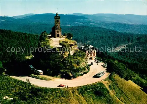 AK / Ansichtskarte Dabo_Moselle_57 Le Rocher et Chapelle Saint Leon au coeur du Massif Vosgien vue aerienne 