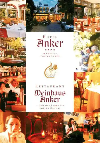 AK / Ansichtskarte Marktheidenfeld Hotel Anker Restaurant Weinhaus Anker Marktheidenfeld