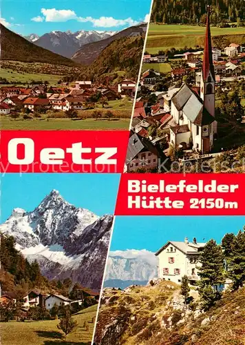 AK / Ansichtskarte Oetz Bielefelder Huette Panorama Kirche Oetz