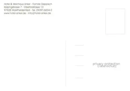 AK / Ansichtskarte Marktheidenfeld Hotel Anker Restaurant Weinhaus Anker Marktheidenfeld