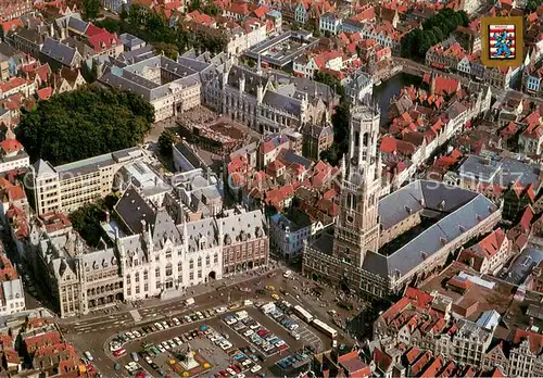 AK / Ansichtskarte Brugge_Bruges_Flandern Fliegeraufnahme 