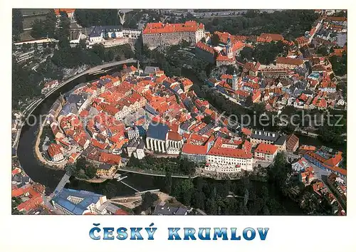 AK / Ansichtskarte Cesky_Krumlov Fliegeraufnahme Cesky Krumlov