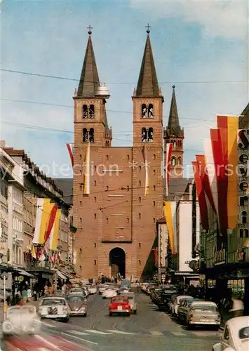 AK / Ansichtskarte Wuerzburg Dom mit neuaufgebauten Domportal Wuerzburg