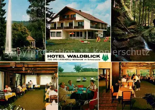 AK / Ansichtskarte Monakam Hotel Waldblick Fontaene Gastraeume Monakam