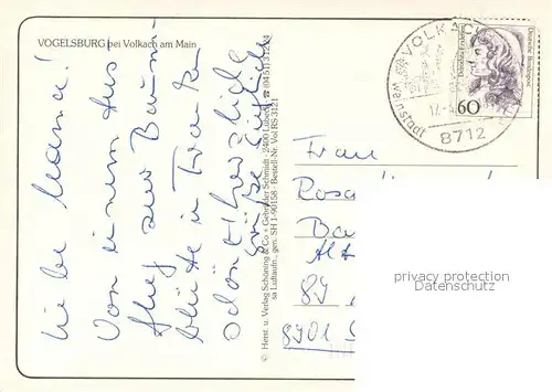 AK / Ansichtskarte Vogelsburg_Volkach Mainpartie Fliegeraufnahme Vogelsburg Volkach