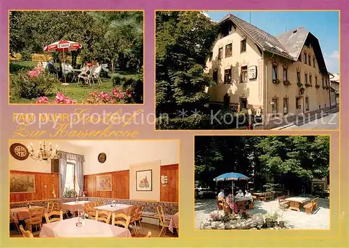 AK / Ansichtskarte Kirchberg_Wechsel Gasthof Zur Kaiserkrone Garten Gaststube Freiterrasse Kirchberg Wechsel