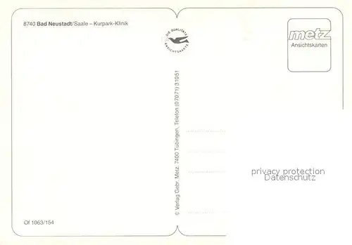 AK / Ansichtskarte Bad_Neustadt Kurpark Klinik Schwanenteich Fontaene Bad_Neustadt