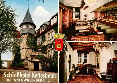 AK / Ansichtskarte Schwalenberg Schlosshotel Nettesheim Restaurant Burg Schwalenberg