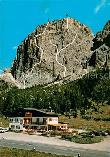 AK / Ansichtskarte Canazei Albergo Pian Schiavaneis Via Fedele e Via Dibona Bergsteigerrouten Dolomiten Canazei
