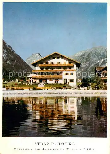 AK / Ansichtskarte Pertisau_Achensee Strandhotel Ansicht vom See aus Pertisau Achensee