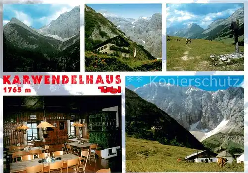 AK / Ansichtskarte Karwendelhaus_1765m_Tirol Berghaus Alpenpanorama Bergwandern 