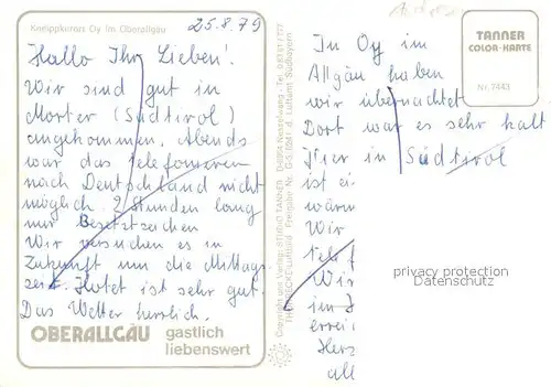 AK / Ansichtskarte Oy Kneippkurort Alpenpanorama Oy