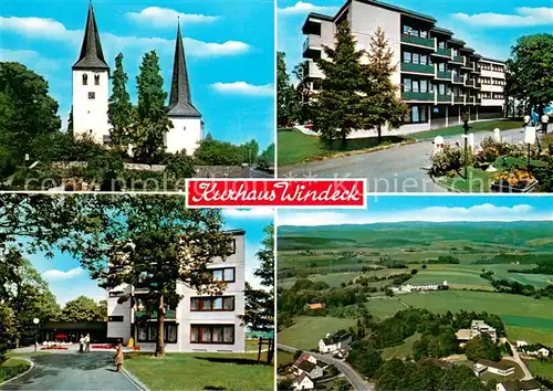 AK / Ansichtskarte Leuscheid Kurhaus Windeck 1000jaehrige Kirche Luftbild Leuscheid