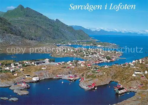 AK / Ansichtskarte Sorvagen_Lofoten Fliegeraufnahme Sorvagen Lofoten