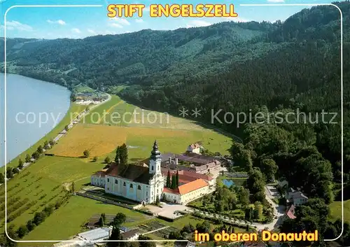 AK / Ansichtskarte Engelhartszell_Donau_Oberoesterreich Stift Engelszell Fliegeraufnahme Engelhartszell_Donau