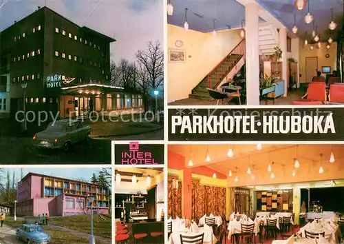 AK / Ansichtskarte Hluboka_nad_Vltavou_Czechia Parkhotel Treppenaufgang Gastraeume Bar 