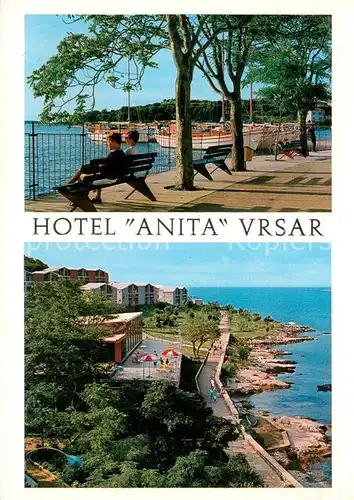 AK / Ansichtskarte Vrsar_Istrien Hotel Anita Promenade Fliegeraufnahme Vrsar_Istrien