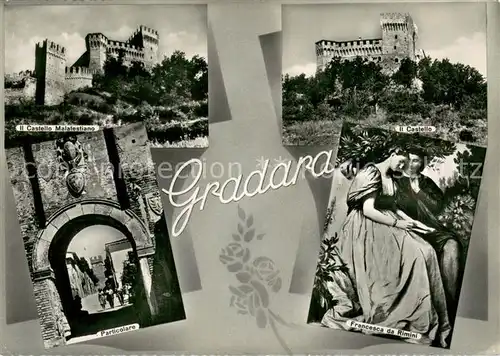 AK / Ansichtskarte Gradara Il Castello Malatestiano Il Castello Particolare Francesca da Rimini Gradara