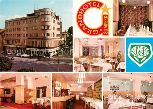 AK / Ansichtskarte Sumperk_Maehrisch_Schoenberg Grand Hotel Gastraeume Bar 