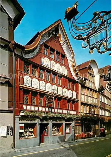 AK / Ansichtskarte Appenzell_IR Hauptgasse Loewen Drogerie Appenzell IR