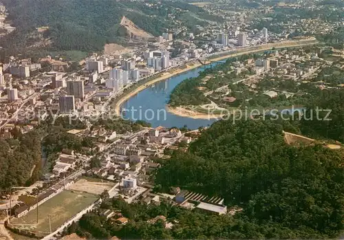 AK / Ansichtskarte Blumenau_Brasilia Vista aerea do Centro con Estadio de Esporte Clube Blumenau Blumenau Brasilia