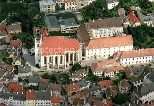 AK / Ansichtskarte Krems_Donau Piaristen Kollegium und Piaristenkirche Fliegeraufnahme Krems Donau