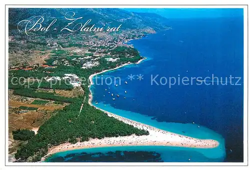 AK / Ansichtskarte Bol_Otok_Brac_Croatia Zlatni rat Fliegeraufnahme 