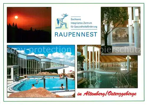 AK / Ansichtskarte Altenberg_Erzgebirge Raupennest Zentrum fuer Gesundheitsfoerderung Freibad Hallenbad Altenberg Erzgebirge