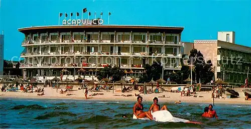 AK / Ansichtskarte Palma_de_Mallorca Hotel Acapulco Strand Geburtstagskarte Palma_de_Mallorca