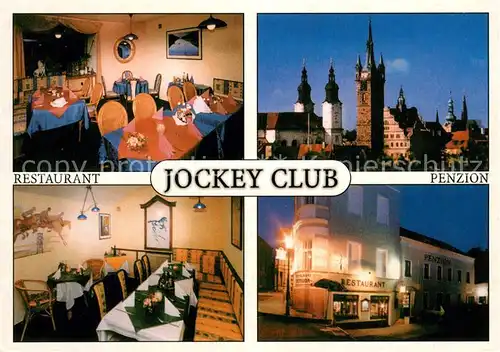 AK / Ansichtskarte Klatovy_Klattau_CZ Jockey Club Restaurant Pension Stadtzentrum Kirche 