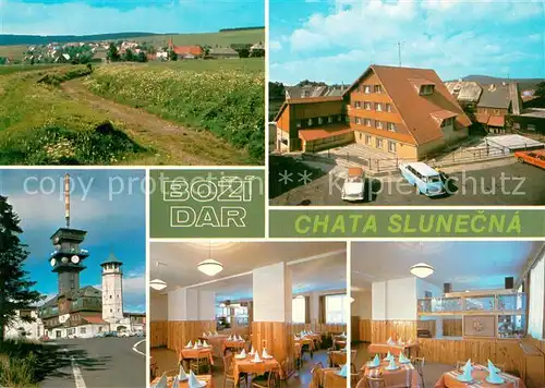 AK / Ansichtskarte Bozi_Dar_Gottesgab Chata Slunecna Restaurant Panorama Bozi_Dar_Gottesgab