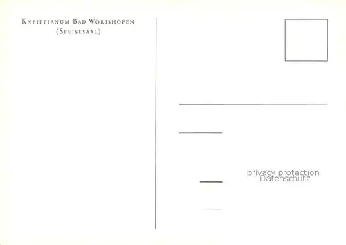 AK / Ansichtskarte Bad_Woerishofen Kneippianum Speisesaal Bad_Woerishofen