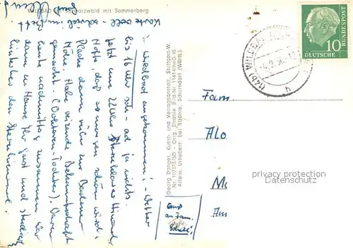 AK / Ansichtskarte Bad_Wildbad mit Sommerberg Bad_Wildbad