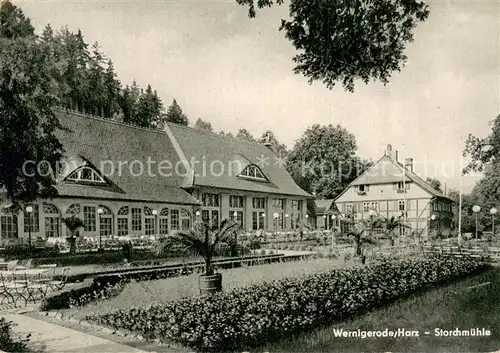 AK / Ansichtskarte Wernigerode_Harz Storchmuehle Restauration Wernigerode Harz