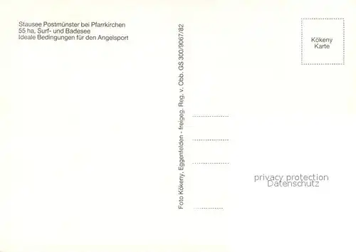 AK / Ansichtskarte Pfarrkirchen_Inn Stausee Postmuenster Fliegeraufnahme Pfarrkirchen Inn