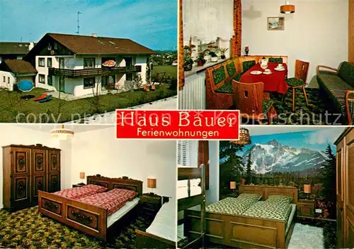 AK / Ansichtskarte Piding Haus Bauer Ferienwohnungen Gaststube Zimmer Piding